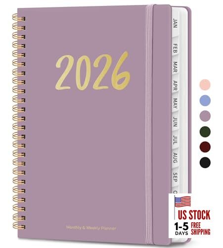 2026 Planner - Weekly and Monthly Planner, January 2026 (6.3"x8.5") A5 A-Purple