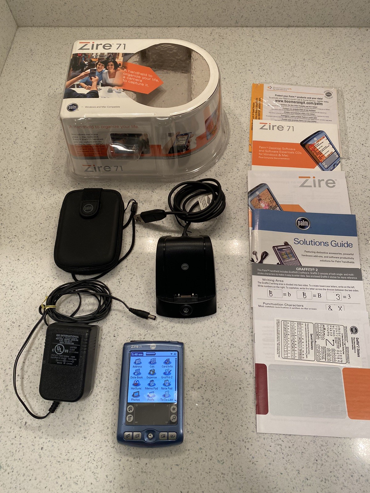 Palm Zire 71 Handheld Color Touchscreen Display PDA Organizer Orig Box Accessory