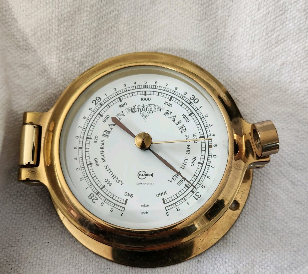 Barigo Vintage Barometer Brass Nautical Instrument  Made In Germany