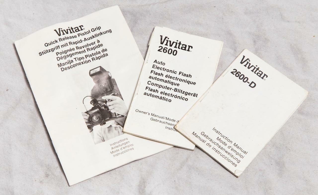 Lot of 3 Vivitar Flash Manual 