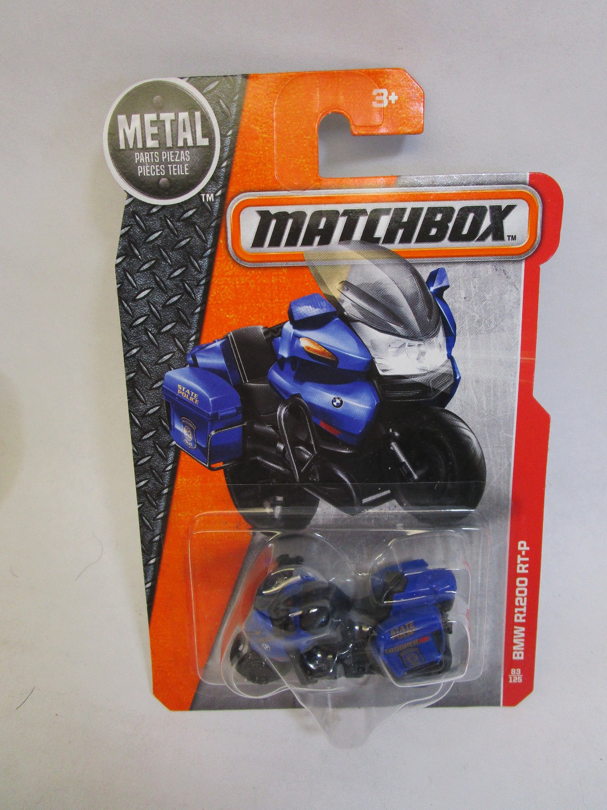 Matchbox 83/125 BMW R1200 RT-P State Police Trooper Motorcycle Blue