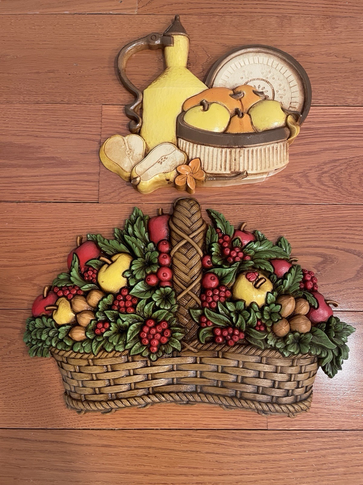 Home Interiors Pair Of Vintage 1978 & 1981 HOMCO Decorative Wall Plaques