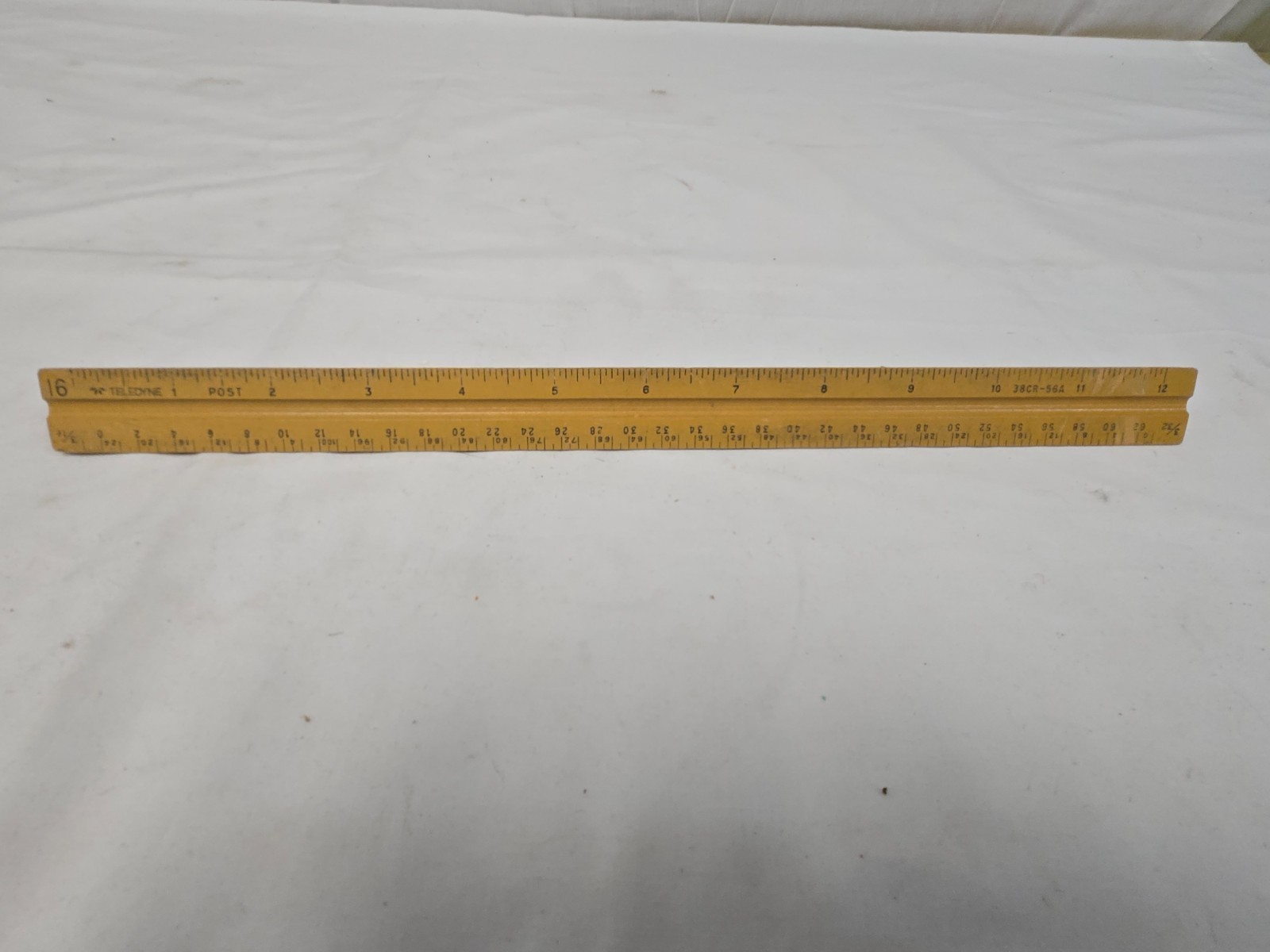 Vintage Drafting/Engineer Triangle Hardwood Ruler Teledyne Post 38CR-56A Pre Own