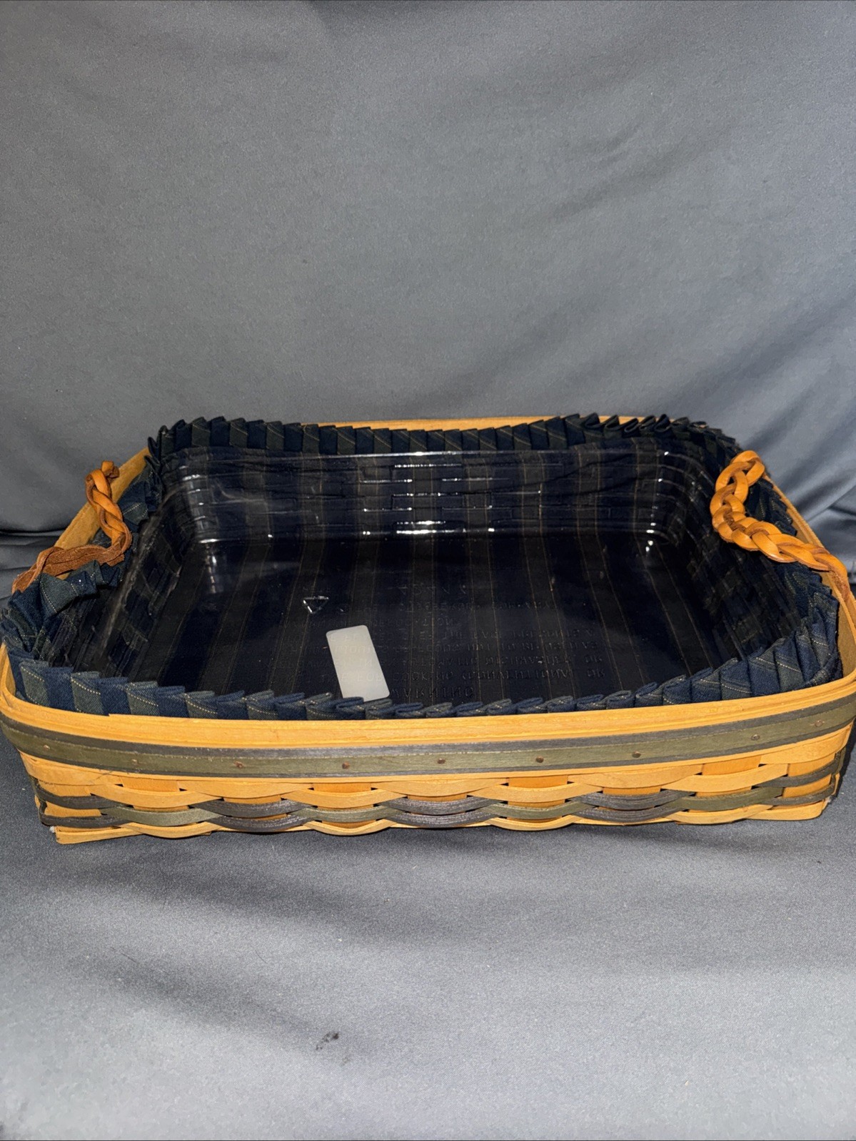 FREE SHIPPING Longaberger 1996 Collectors Club Market Basket w/Protector & Liner