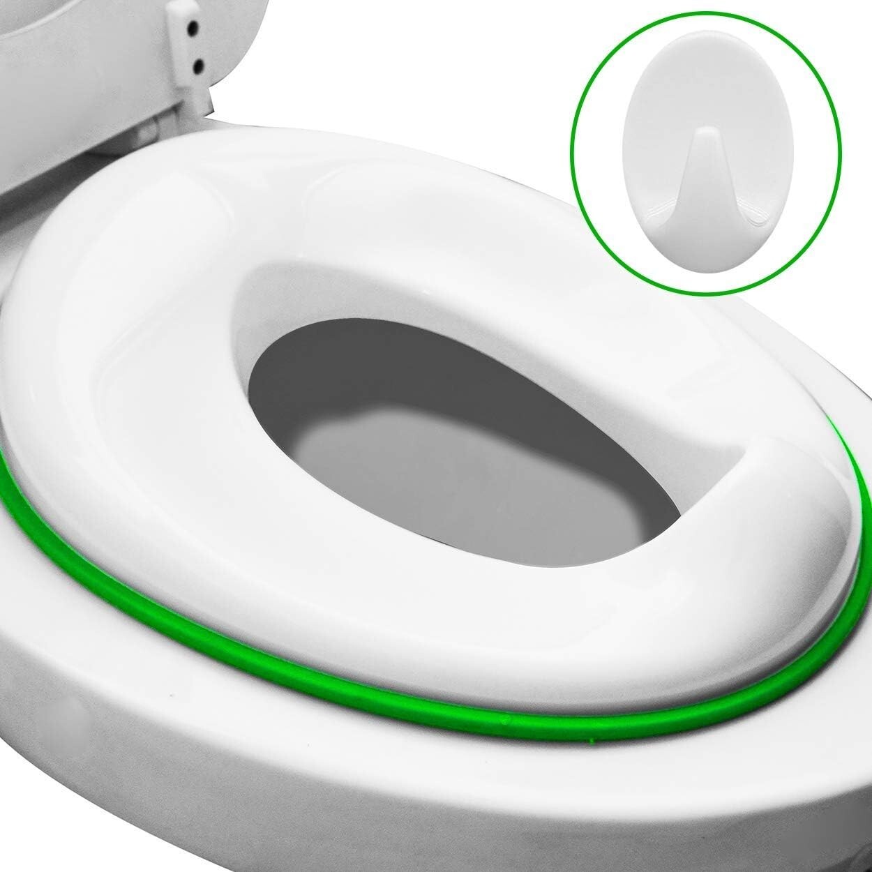 Potty Training Seat Toddler Toilet Seat Cover w/ Integrated Splash Guard Unisex