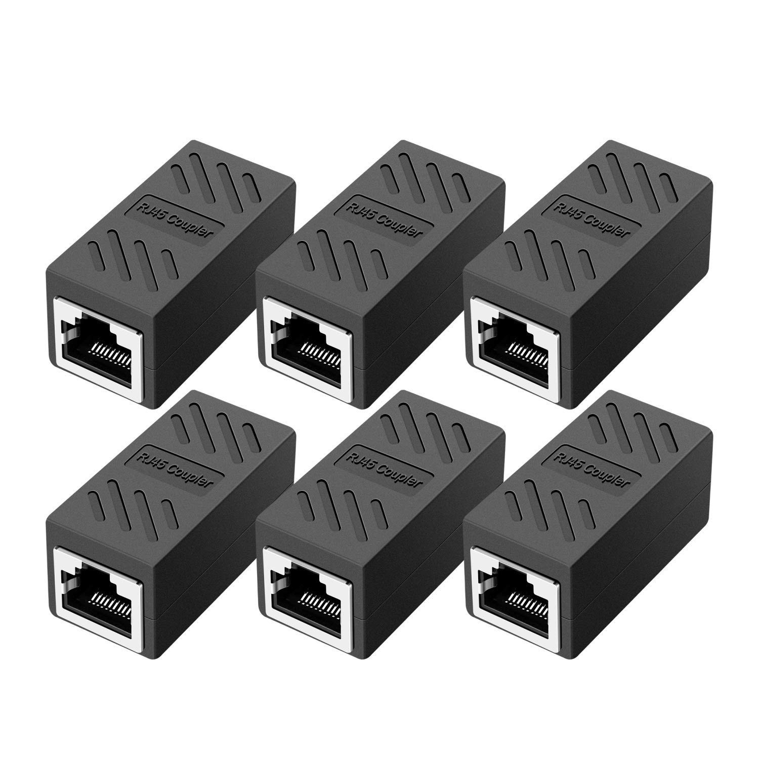 RJ45 Ethernet Coupler 6 Pack Female to Female Cat8 Cat7 Cat6 Adapter