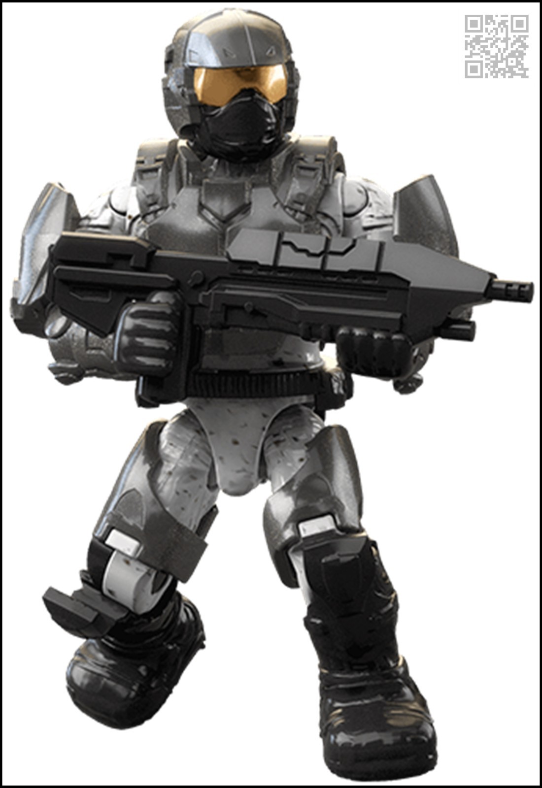 NEW HALO MEGA BLOKS CONSTRUX GRAY/WHITE UNSC MARINE FIGURE STORMBOUND SERIES