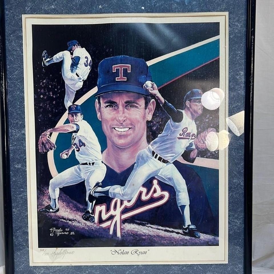 Nolan Ryan Autographed Texas Rangers 1992 Angelo Marino