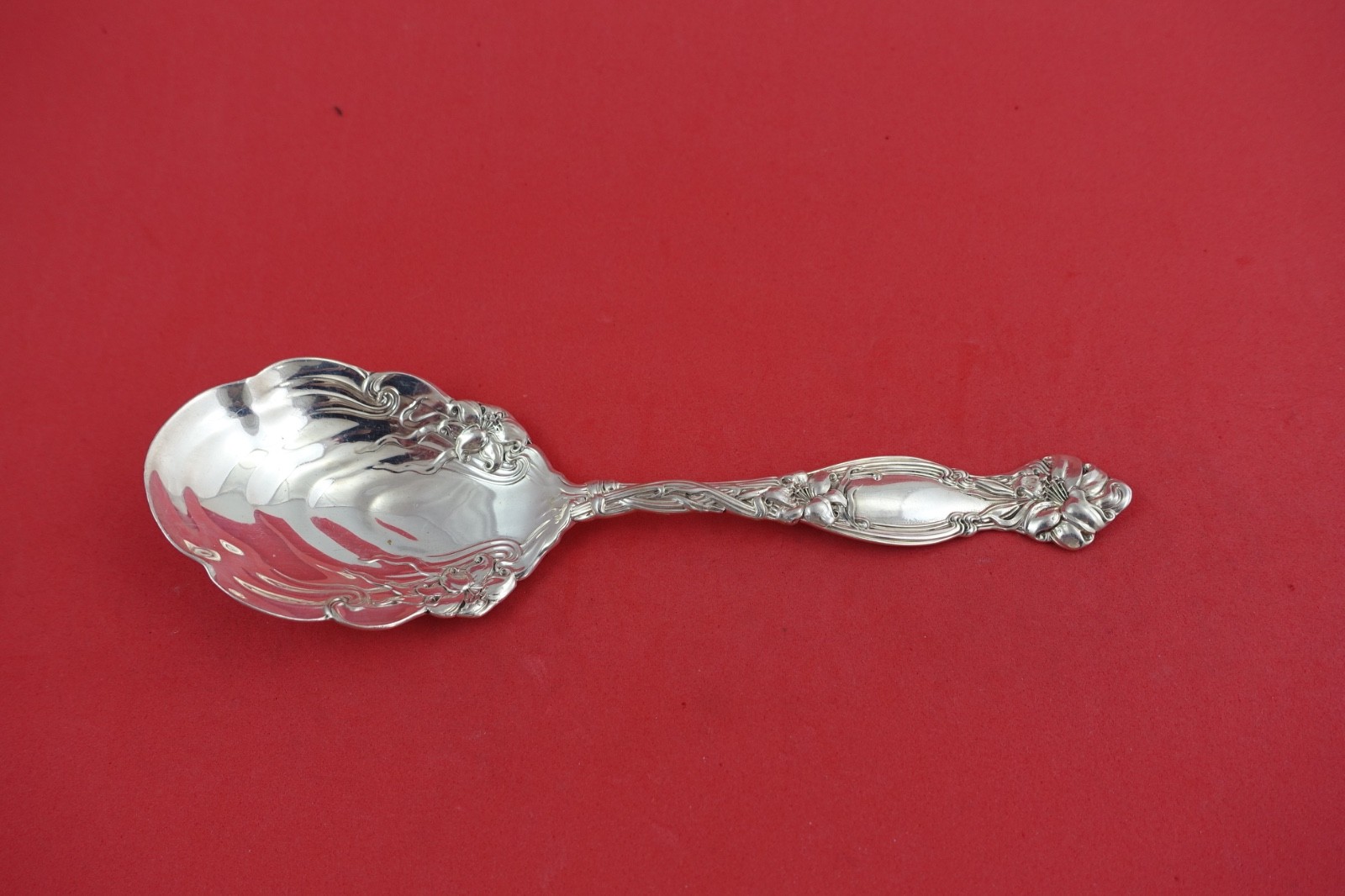 Frontenac By International Sterling Silver Preserve Spoon  6 1/2"