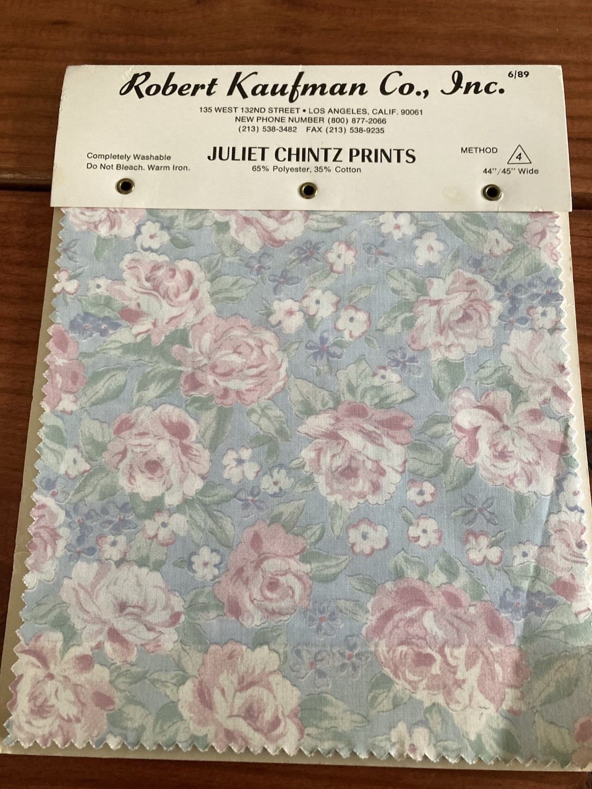 Vintage Robert Kaufman  SAMPLE BOOKLET  18 Juliet Chintz Prints Pastels Floral