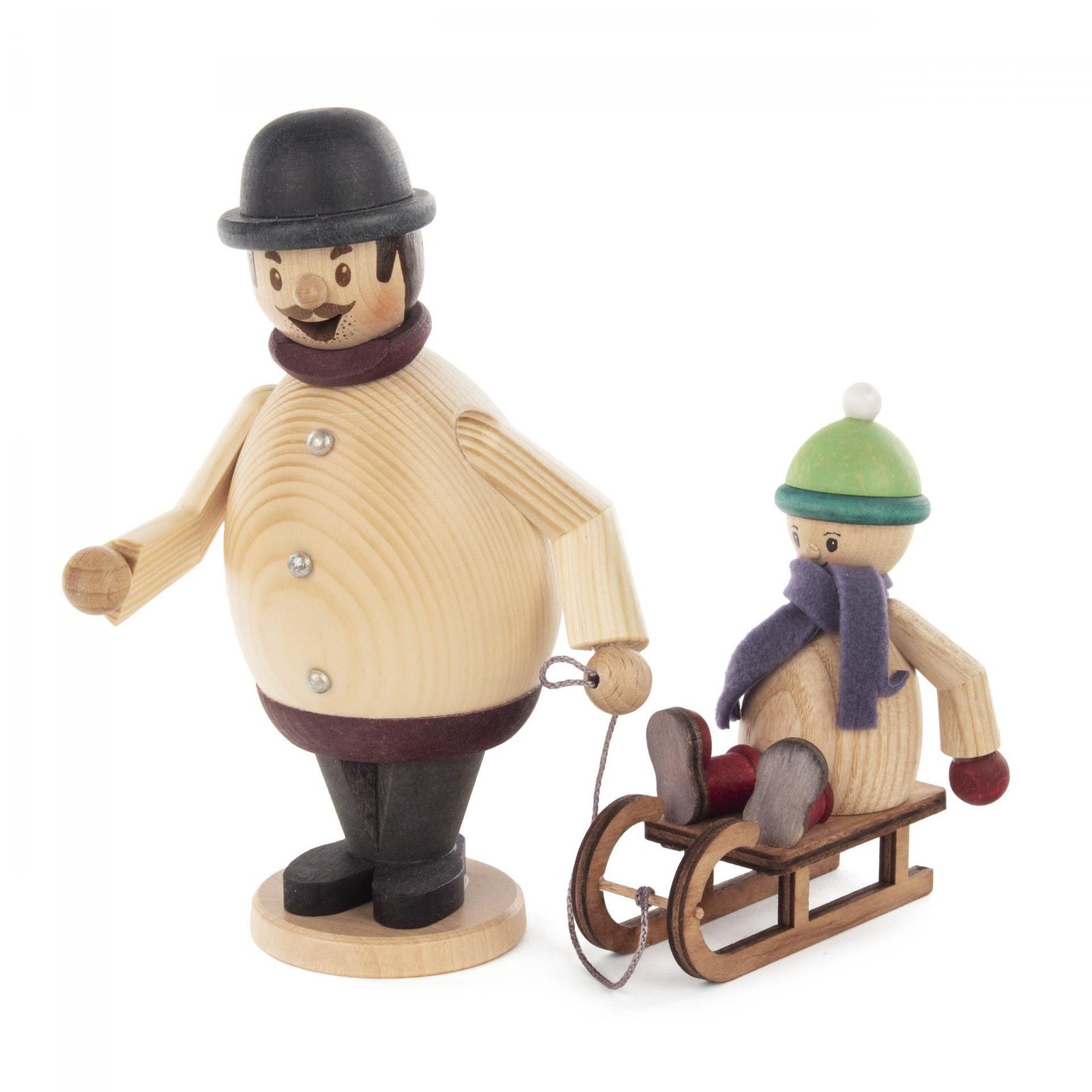 Smoker With Max On Sled New Height 16.5Cm Sled Ride Winter Child