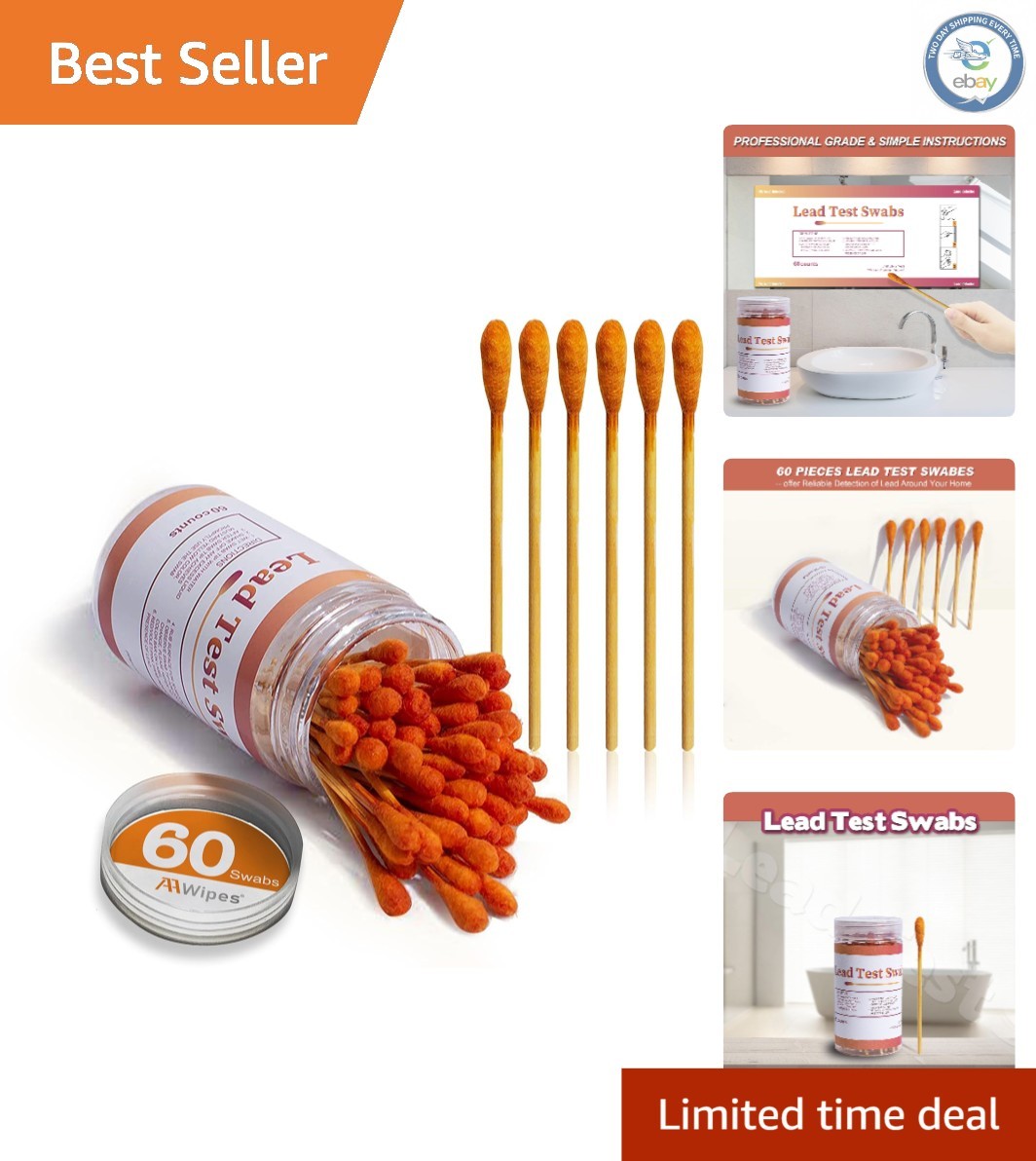 Lead  Swab Kit - 60 Rapid  Swabs for Home Safety, 30-Second Results