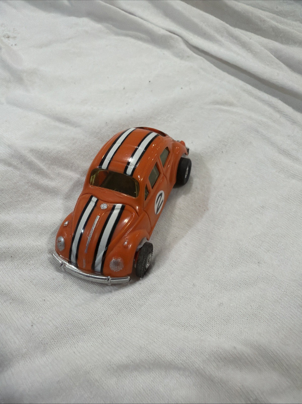 Aurora Model Motoring AFX Orange Stripes VW Bug Slot Car Racetrack Racing