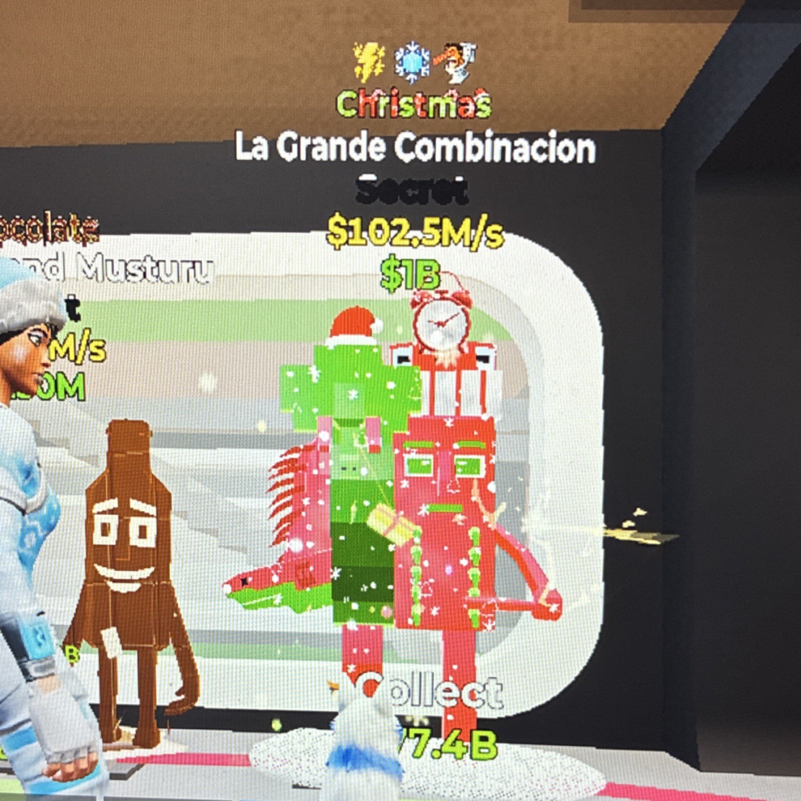 Fortnite Steal the brainrot Christmas la Grande Combinacion lightning,ice,skbidi