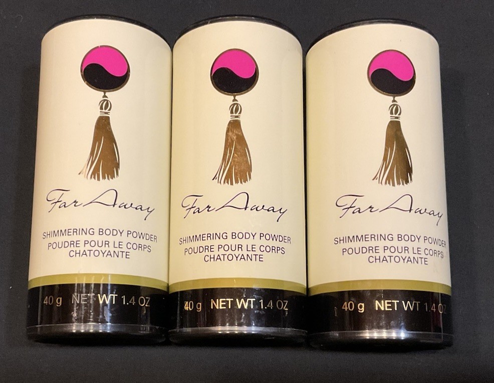 LOT OF 3 New AVON Far and Away Shimmering BODY POWDER @ 1.4oz. NOS