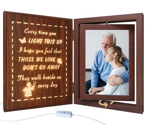 Memorial Light Up Picture Frame, Sympathy Gift for Loss of Loved One, USB 