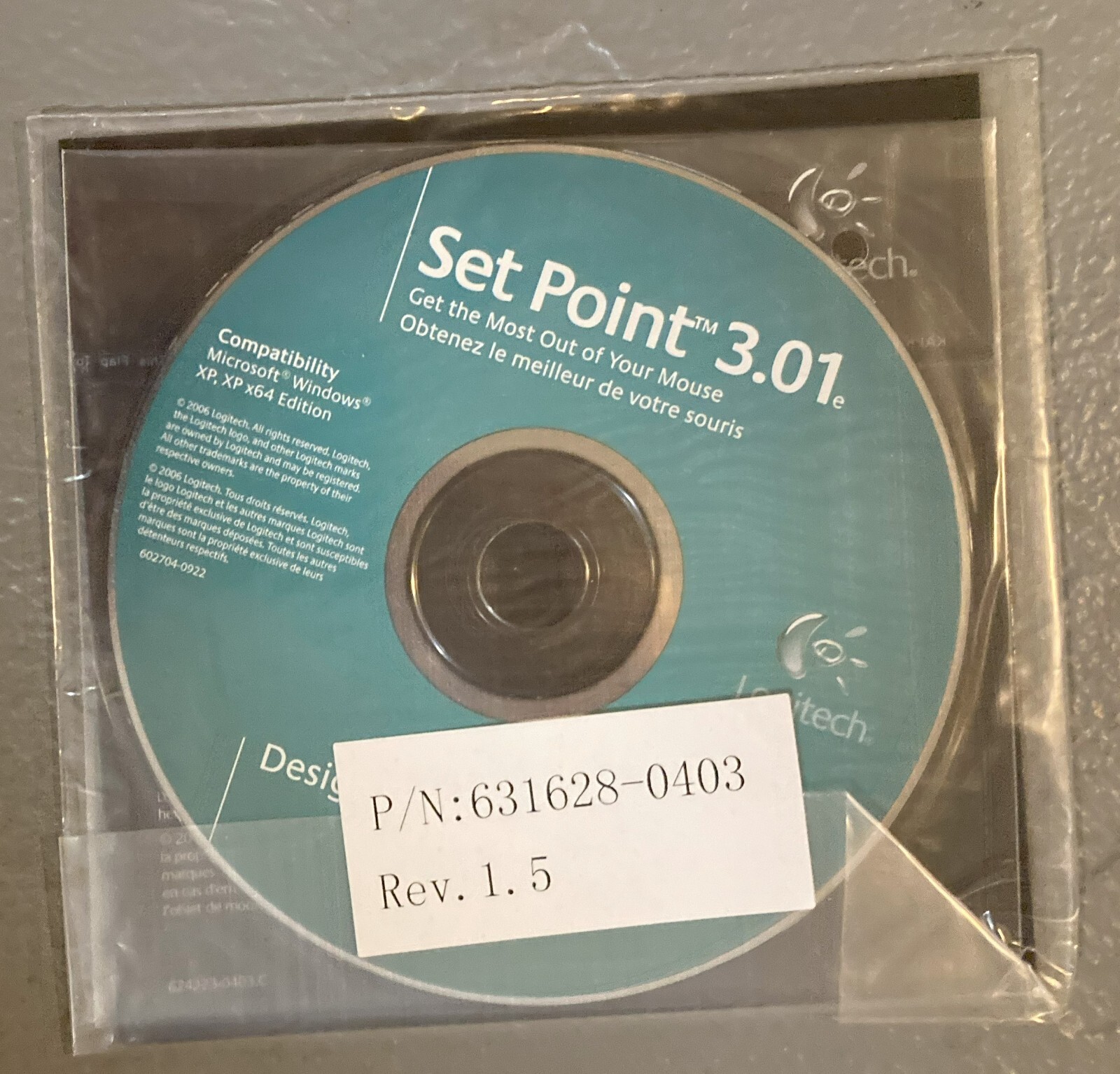 LOGITECK Set Point 3.01-For Your Mouse-Windows XP,XPx64--NEW SEALED