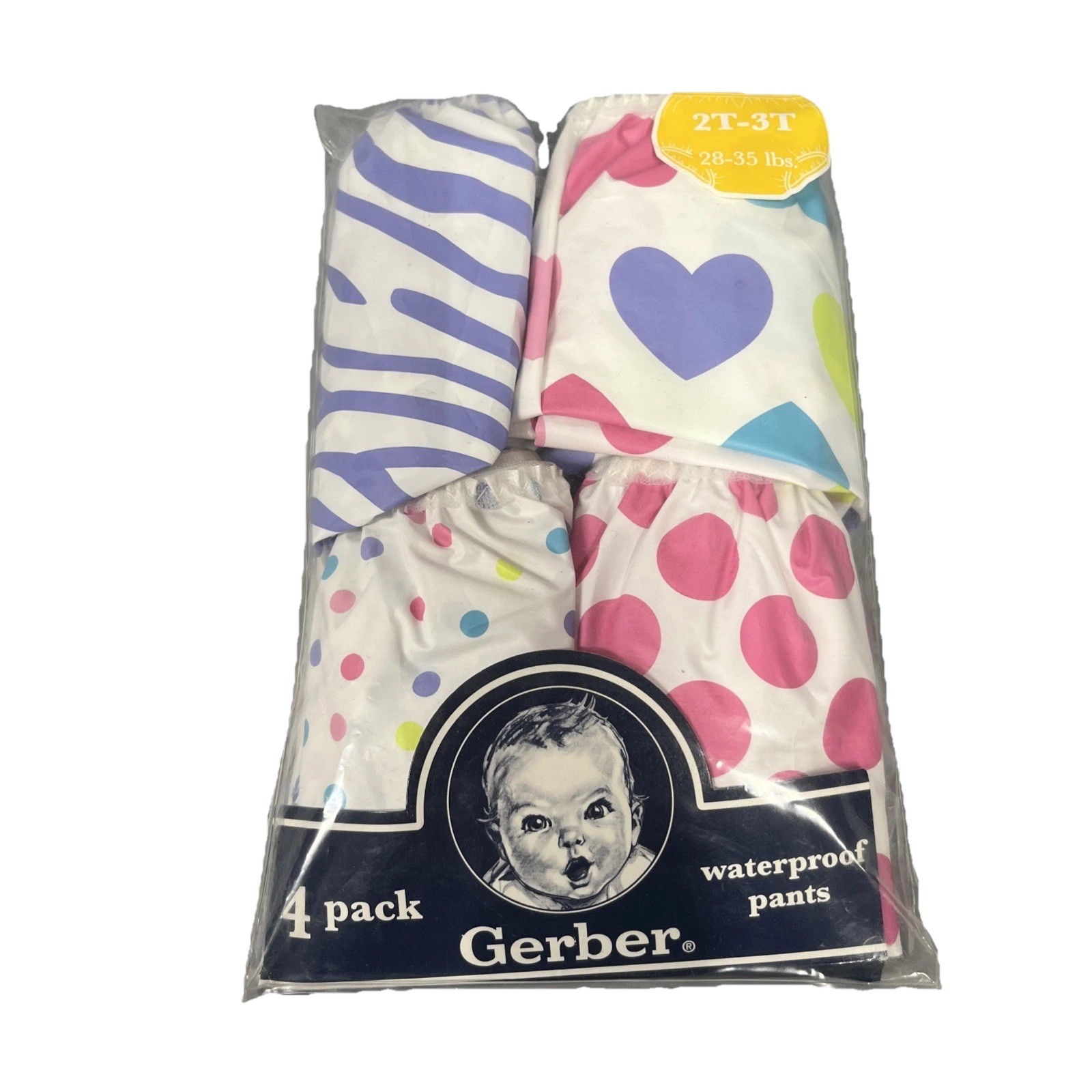 Gerber Waterproof Pants Baby Toddler 2T-3T  28-35 lbs  4 Pack NEW