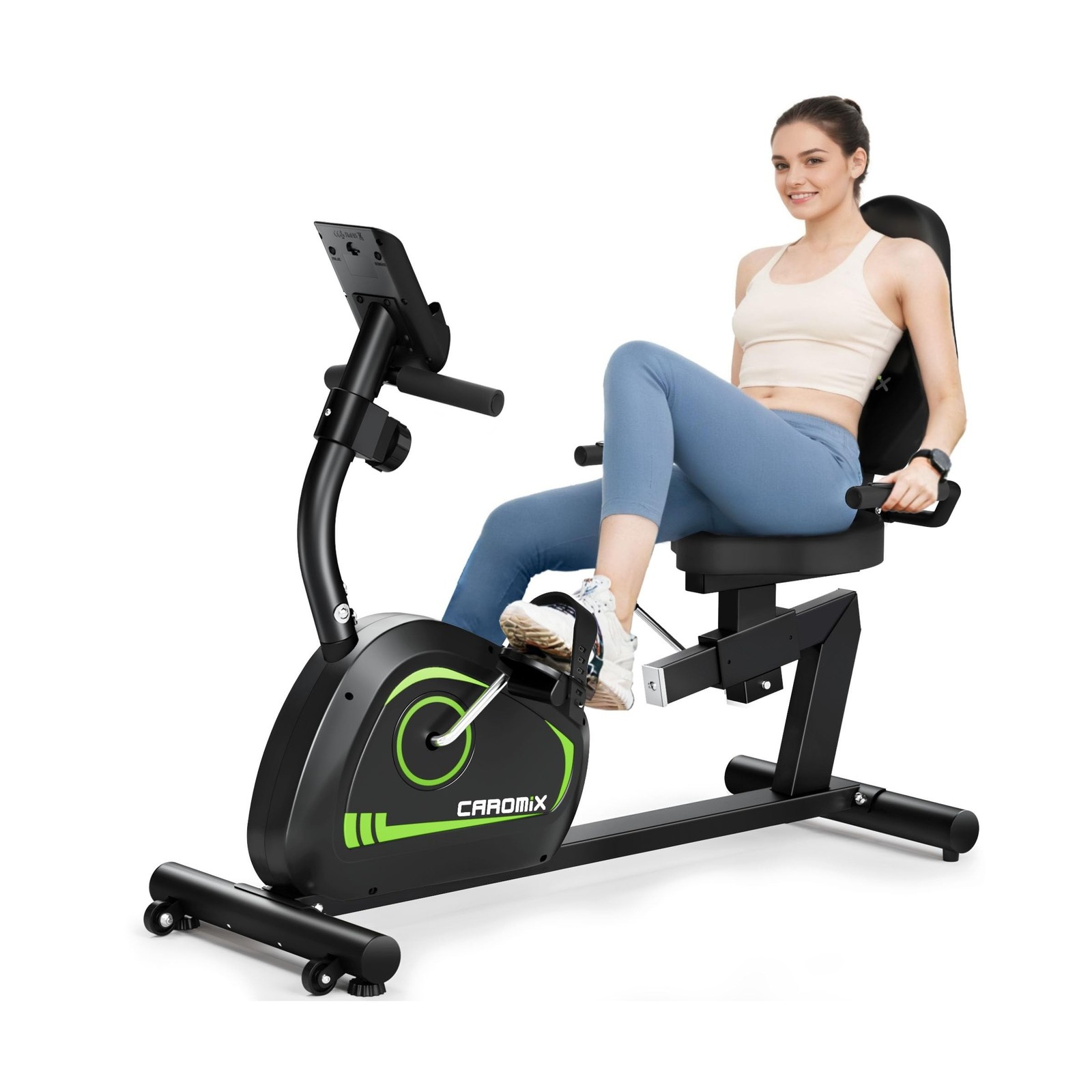 Caromix Recumbent Exercise Bike for Adults Seniors, Stationary Bike for Home ...