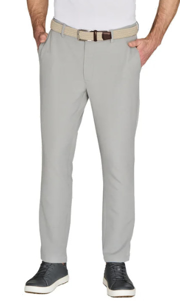 Greg Norman Men's Textured Stretch Performance Pants - 40 x 32 - Light Gray