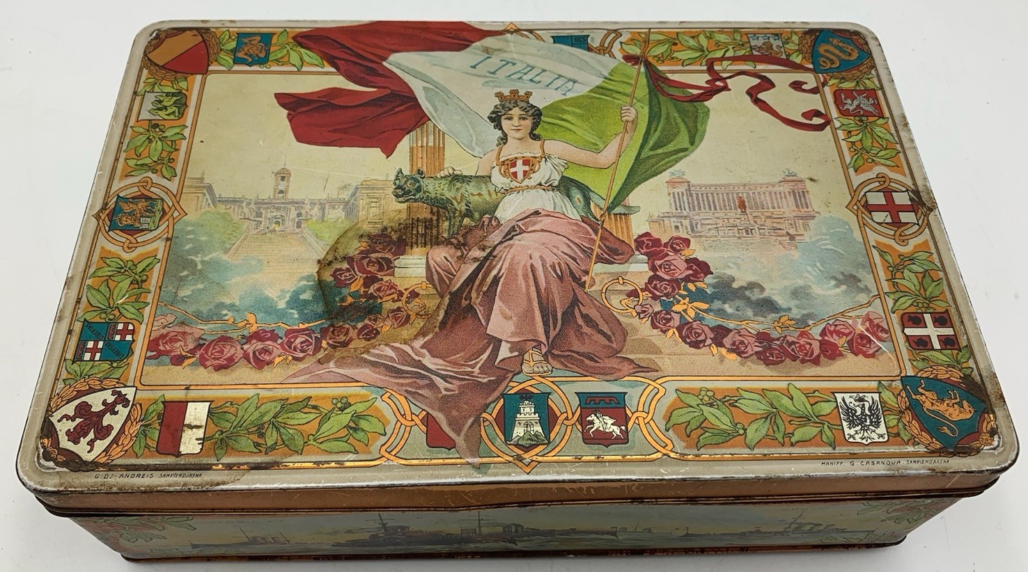 Lazzaroni Tin Box Italy Archive Reproduction Saronno Florentia