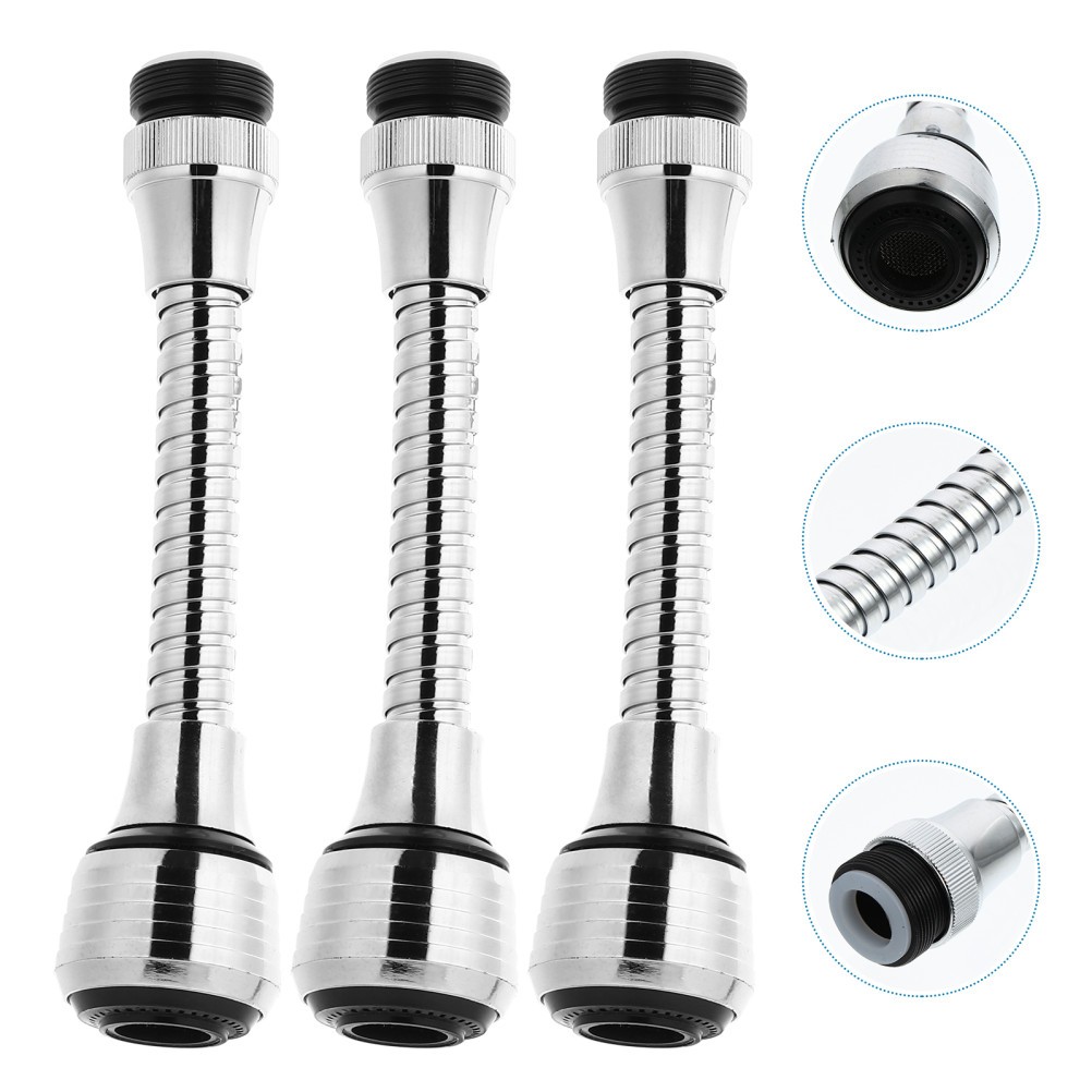 3 Pcs Sink Faucet Sprayer Attachment Movable Kitchen Rotatable Tap Nozzle