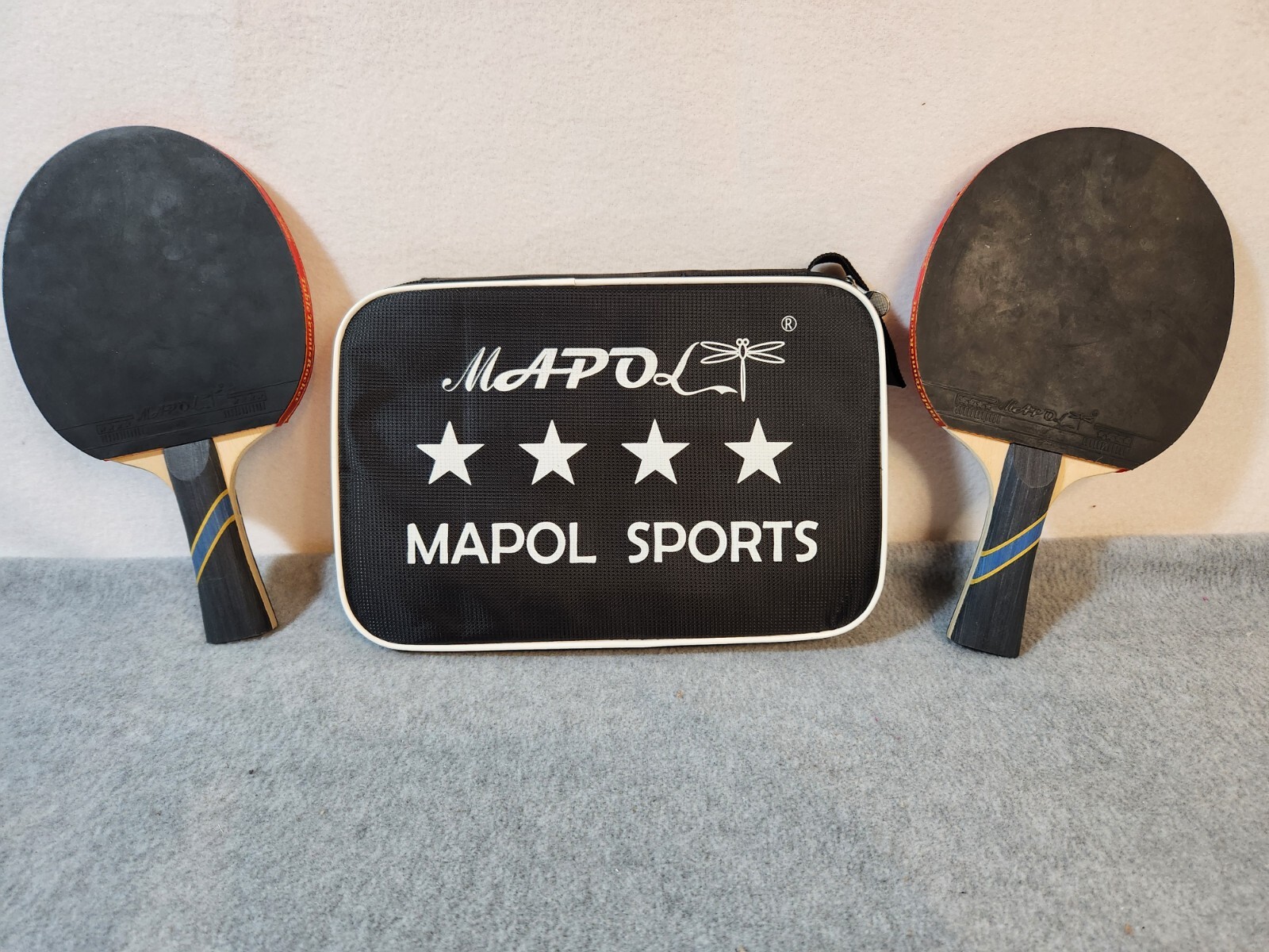 MAPOL 2 Pack of 4 Star Professional Ping Pong Paddle Advanced Training EUC