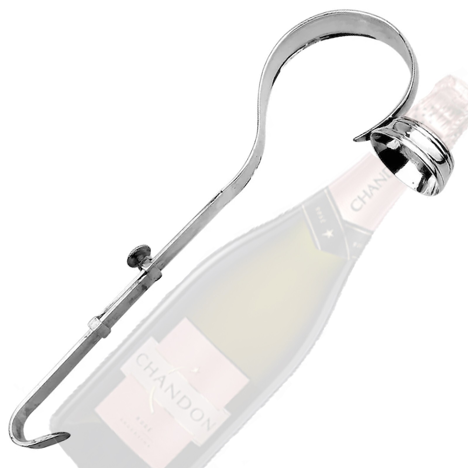 A rare & very good antique silver plate Champagne Wine Bottle Pourer C.19thC