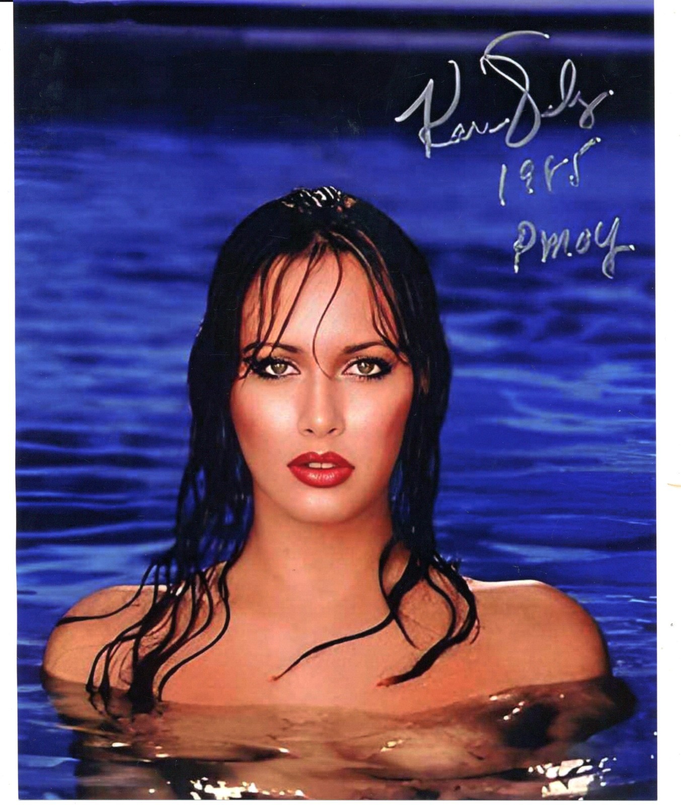 SEXY -Karen Velez- 8x10 Reprint Photo Signed/Autograph/Auto Playboy Playmate