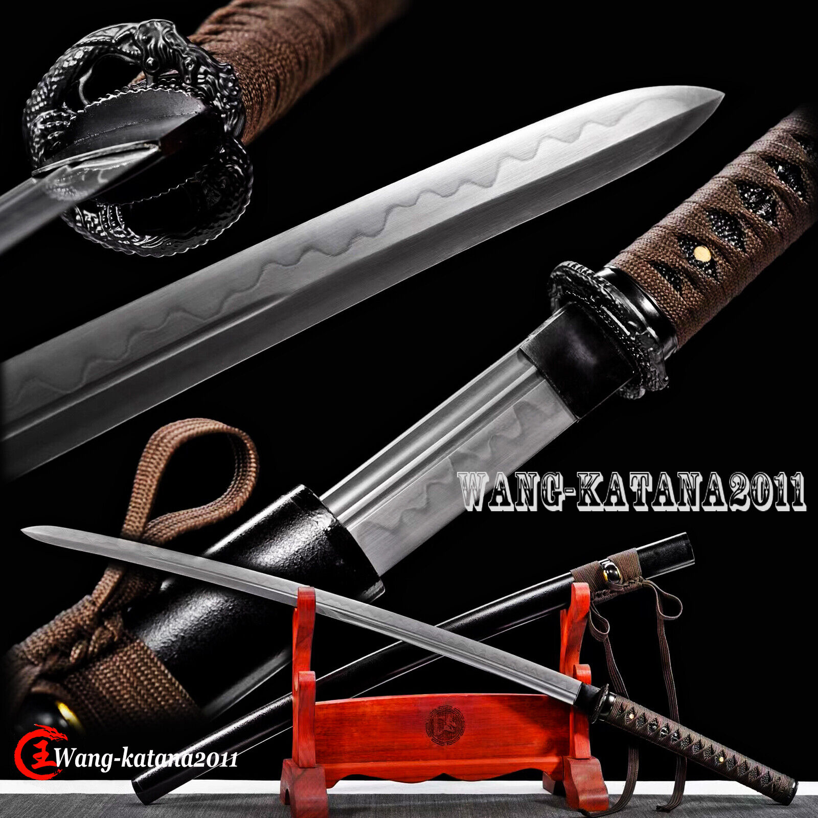 Kogarasumaru T10 Steel Clay Tempered Katana Unokubitsukuri Sharp Japanese Sword