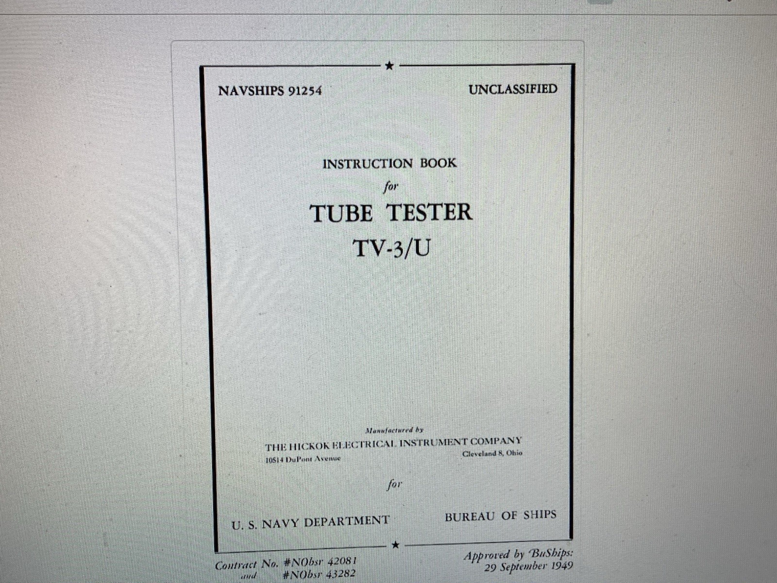 Hickok Tv-3u  Manual  Digital
