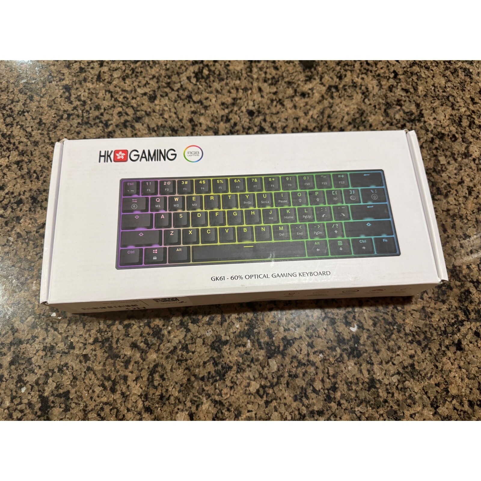HK Gaming GK61 60% Optical Gaming Keyboard RGB Backlit Hot Swappable