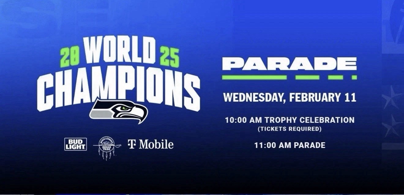 Seattle Seahawks Trophy Celebration Ticket Sec 314 Lumen Field Feb 11 2026