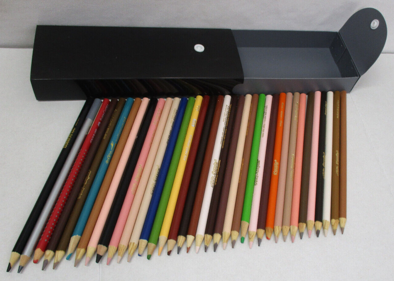 36 Assorted Brands Color Pencils in Wexford Sliding Pencil Case