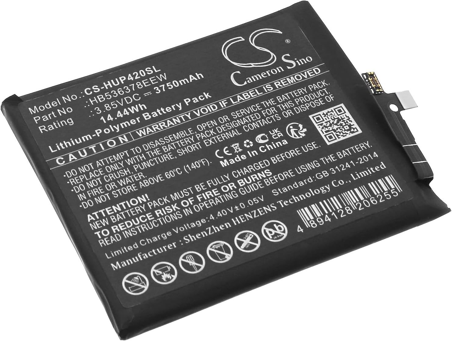 AQQXING New Rechargeable Battery for ELS-N09, ELS-NX9, P40 Pro (3750Mah) HB53637