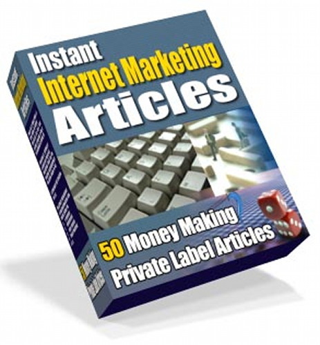 Money Making Internet Marketing Articles 50 Instant With Private PLR Rights (CD)