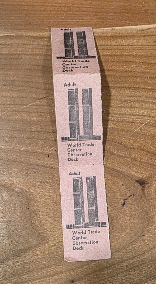 (3) Twin Towers Pre-9/11 WORLD TRADE CENTER Observation Deck Tickets Early 80's