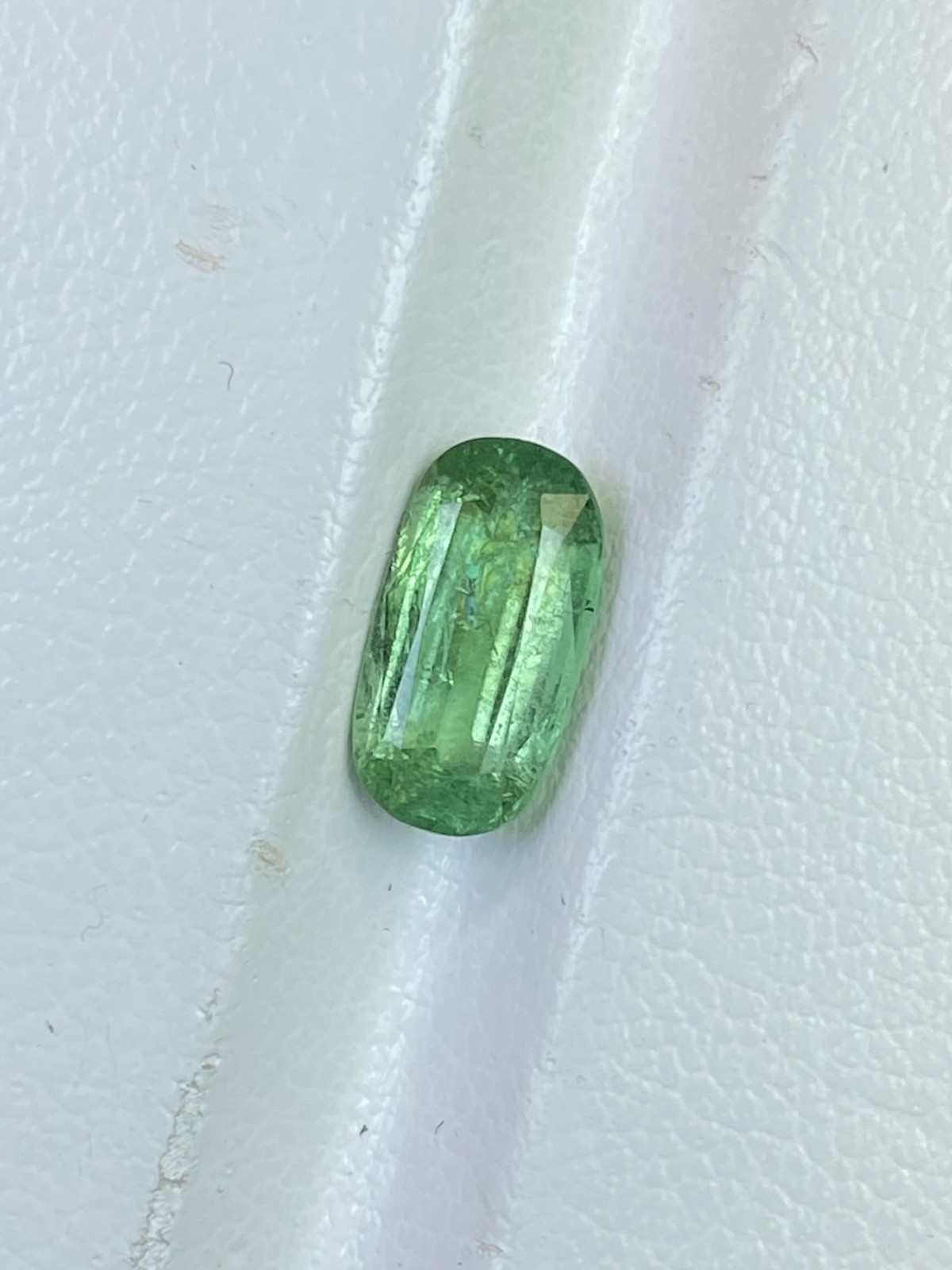 1.70CTNatural Green Tourmaline Cushion Cut Loose Gemstone – Bright Vivid Green