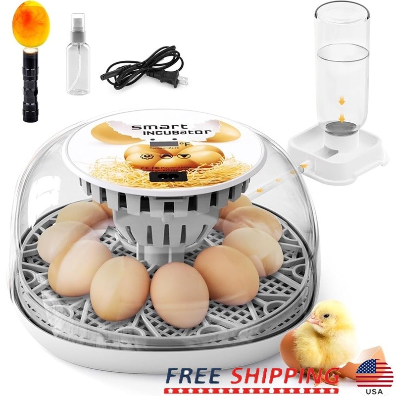 Automatic Egg Incubator Digital Control Humidity Monitor Egg Turning 360° View