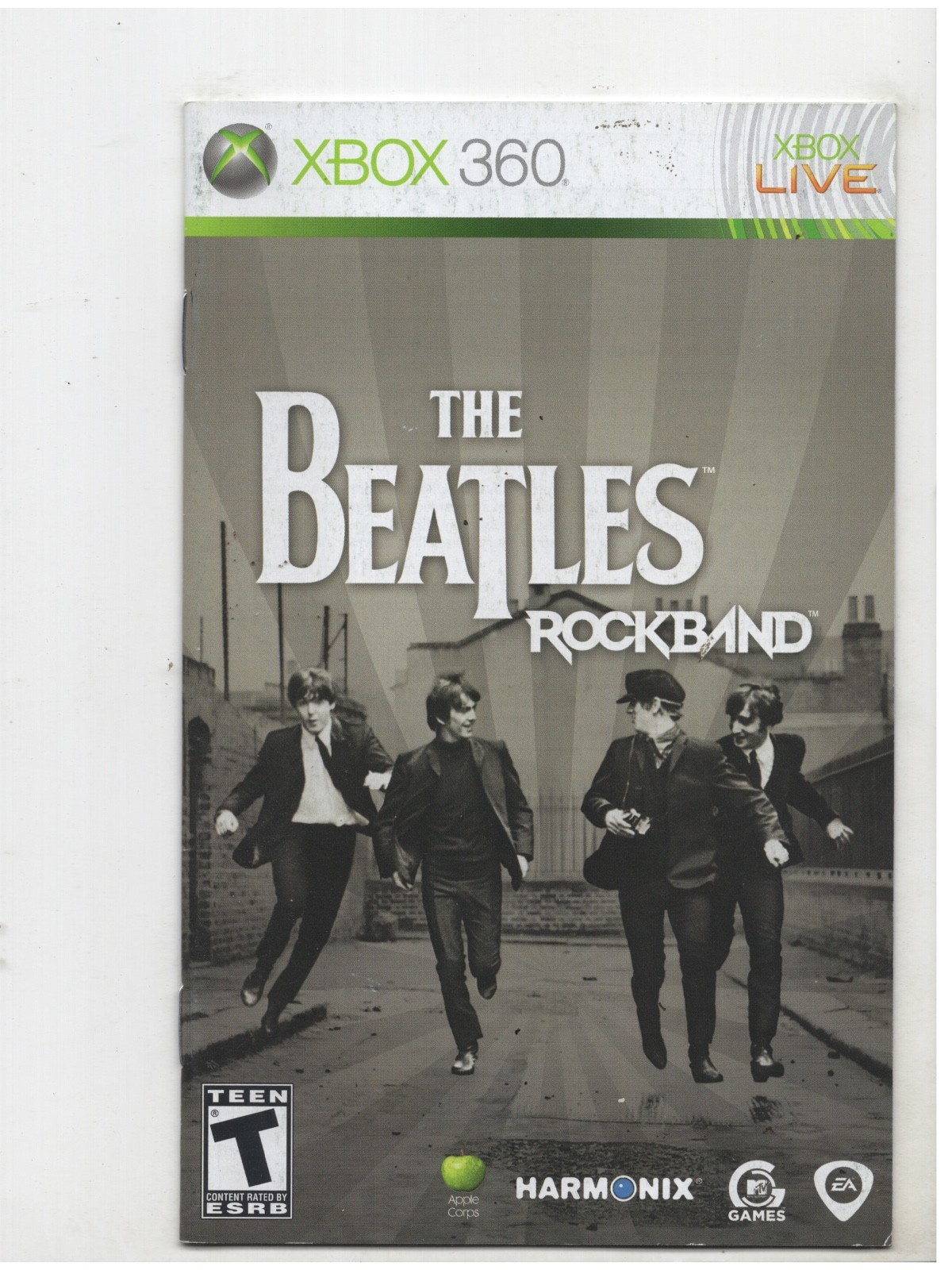 The Beatles Rockband Xbox 360 Manual Only Authentic Original