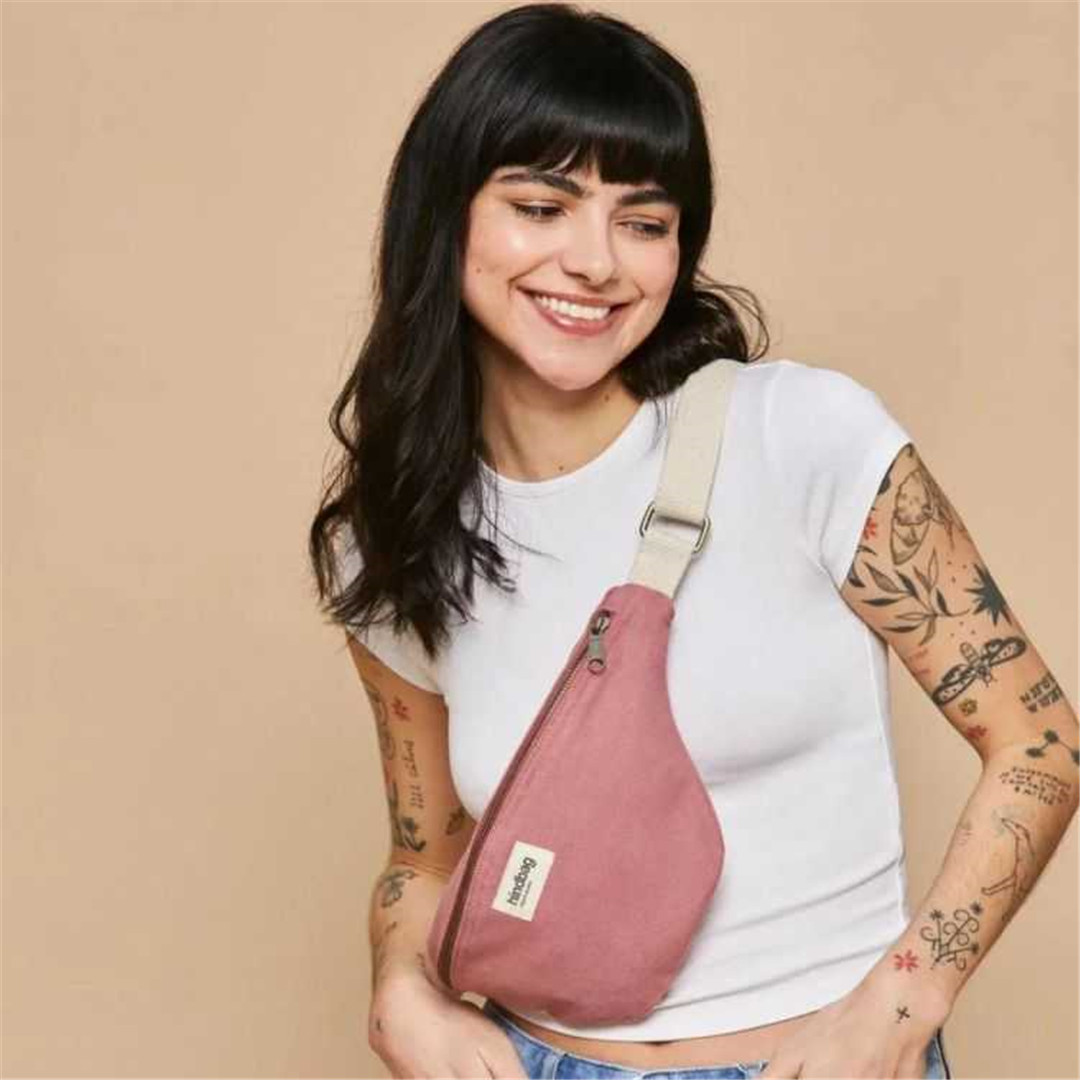 Marsupio Cotone Biologico Olivia 32x15x9cm Blush