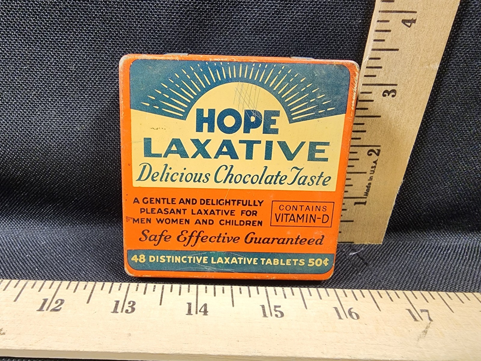 Vintage Advertising Tin Hope Laxative Metal Empty Great Shape General Store