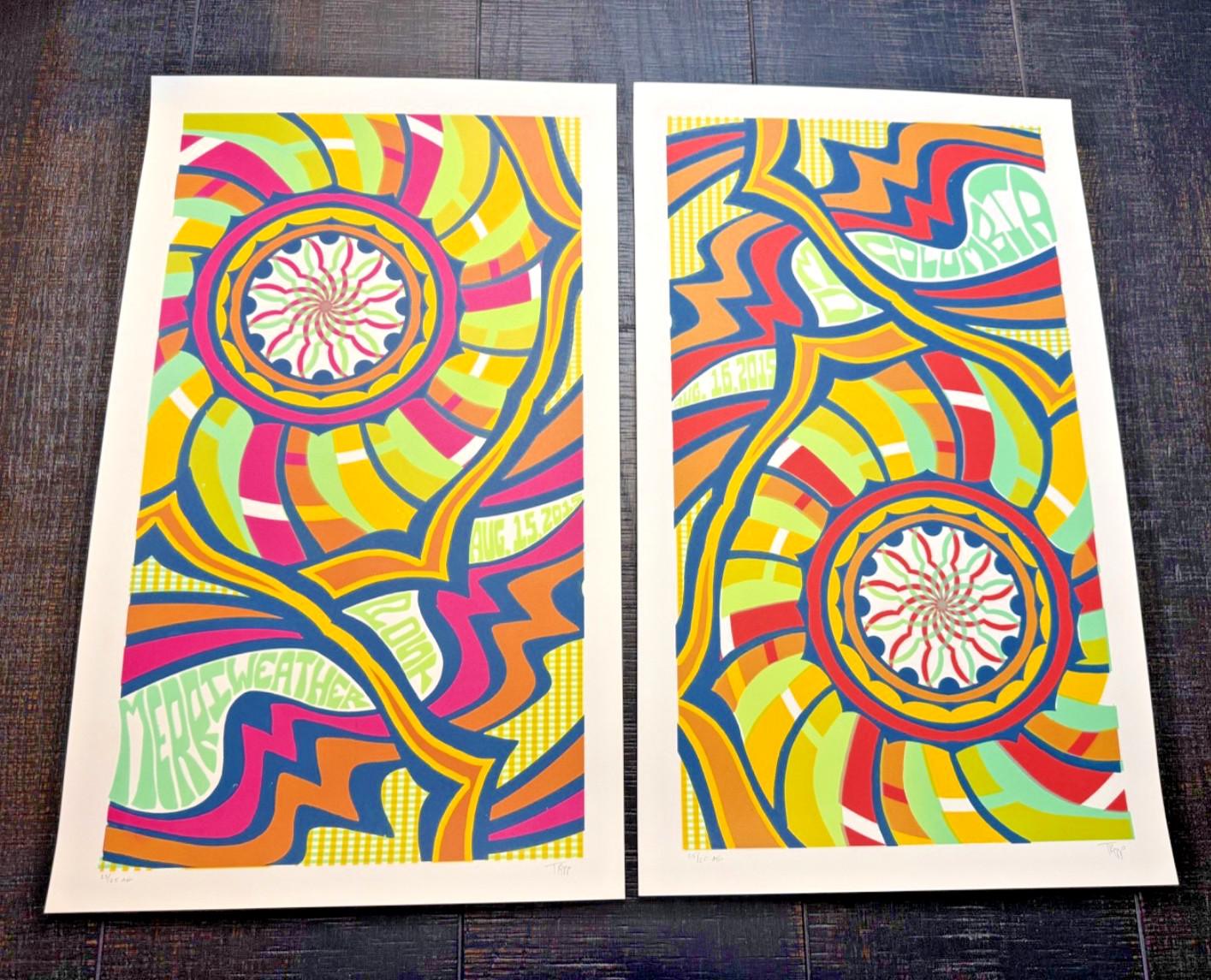 Phish Summer Tour 2015 Poster Set Tripp Merriweather Post Pavilion AE 25/25