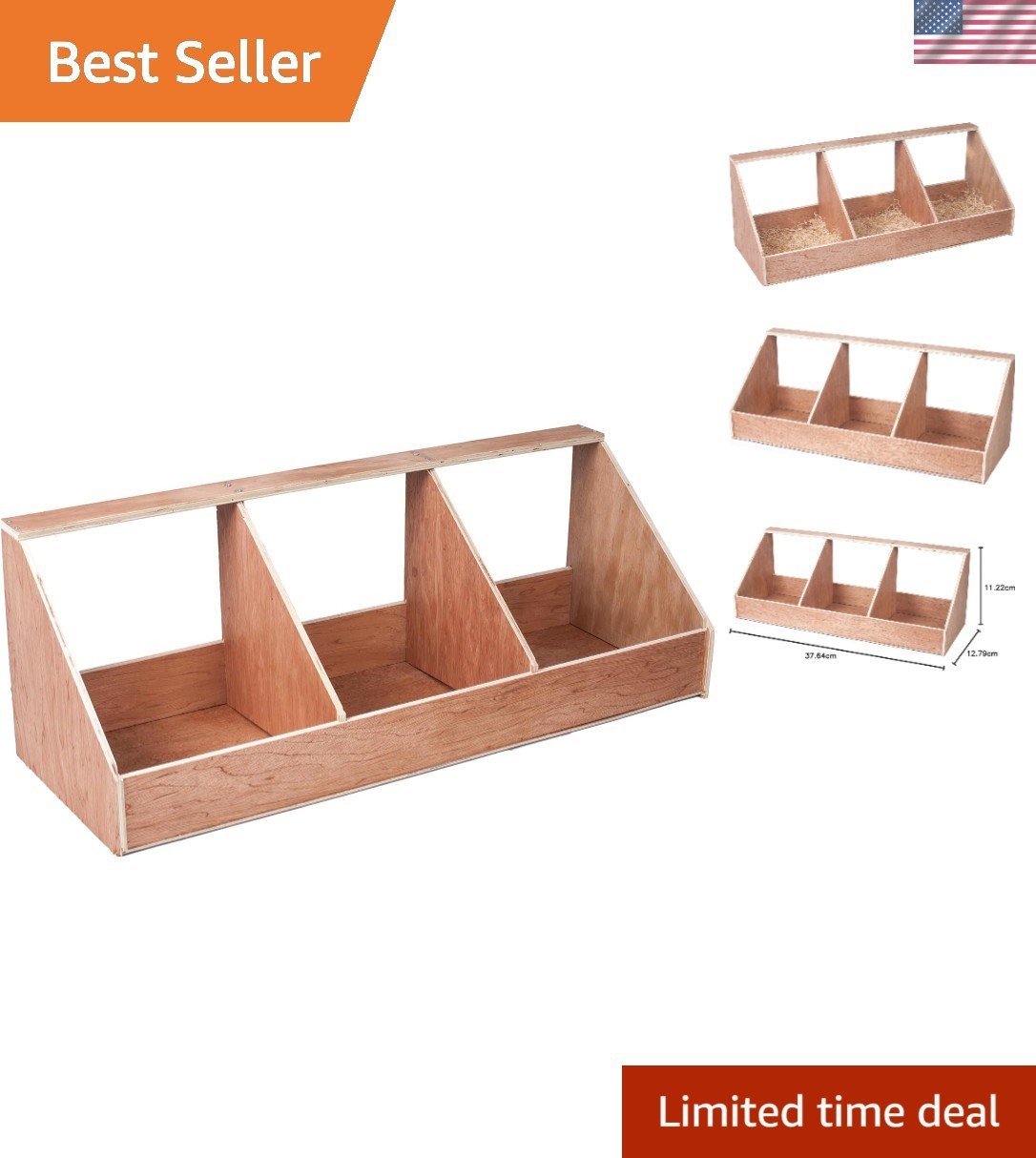 Triple Nesting Box, Brown