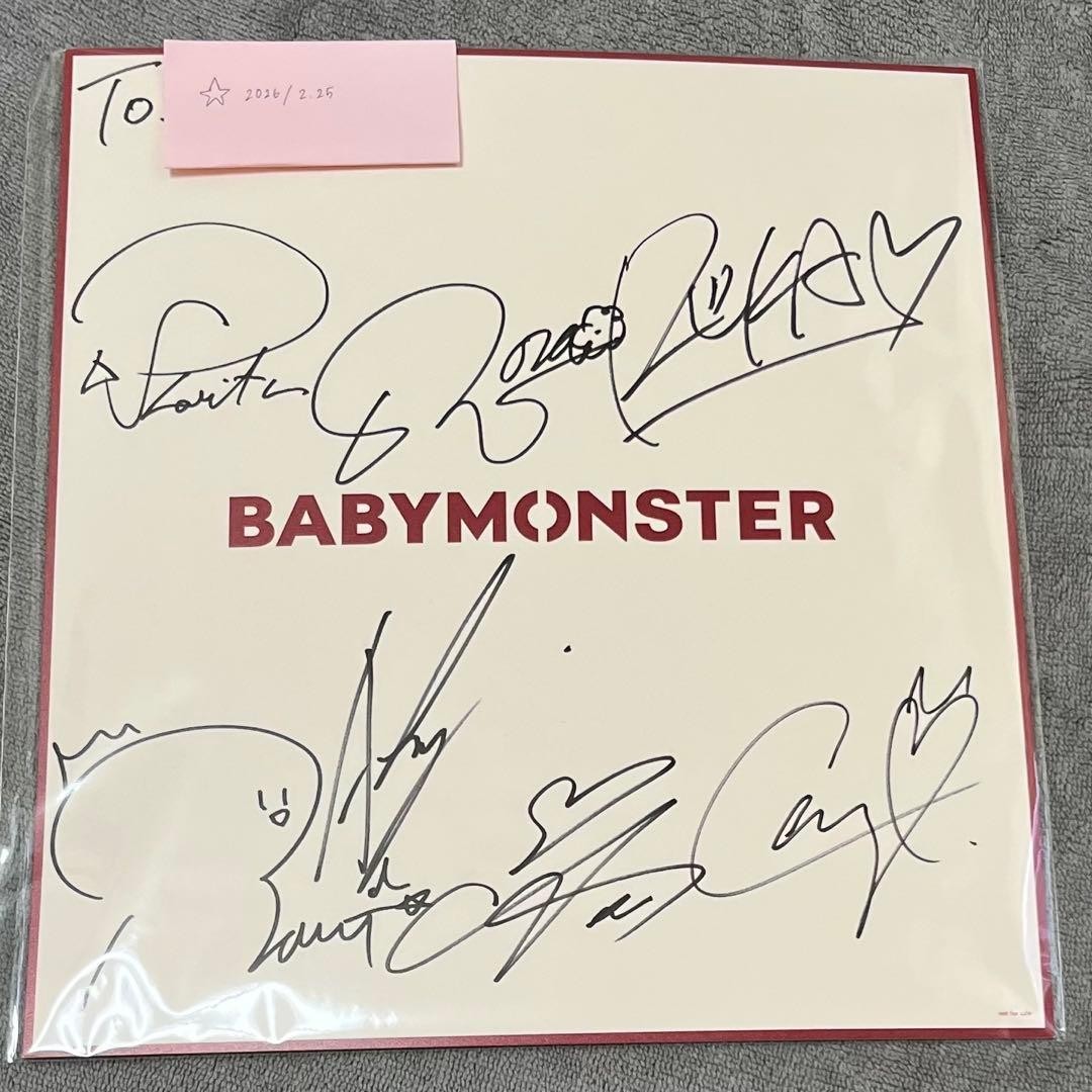 Babymonster Autograph Colored Paper 2025 Limited Edition Used