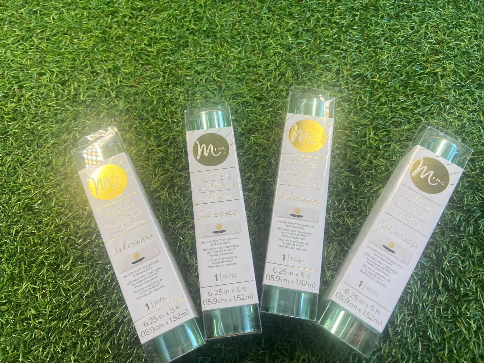 Minc Reactive Foil 6"X5' Roll Mint PACK OF FOUR ROLLS NEW A3