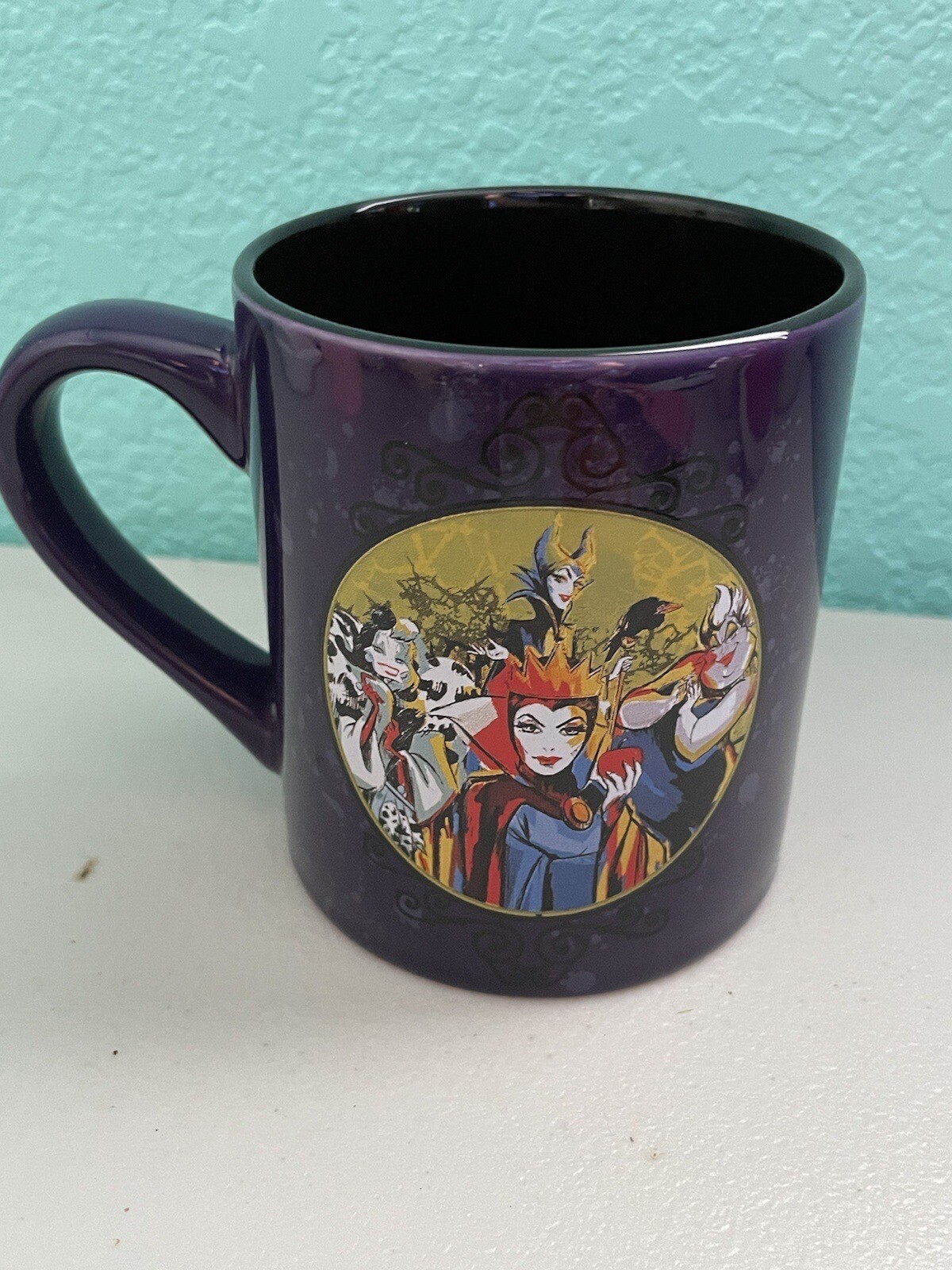 Disney's Original 4 Female Villain Purple Collectible Coffee Cup Mug 14 oz.