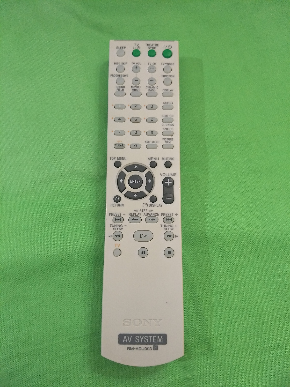 Sony AV System Remote Control RM-ADU003