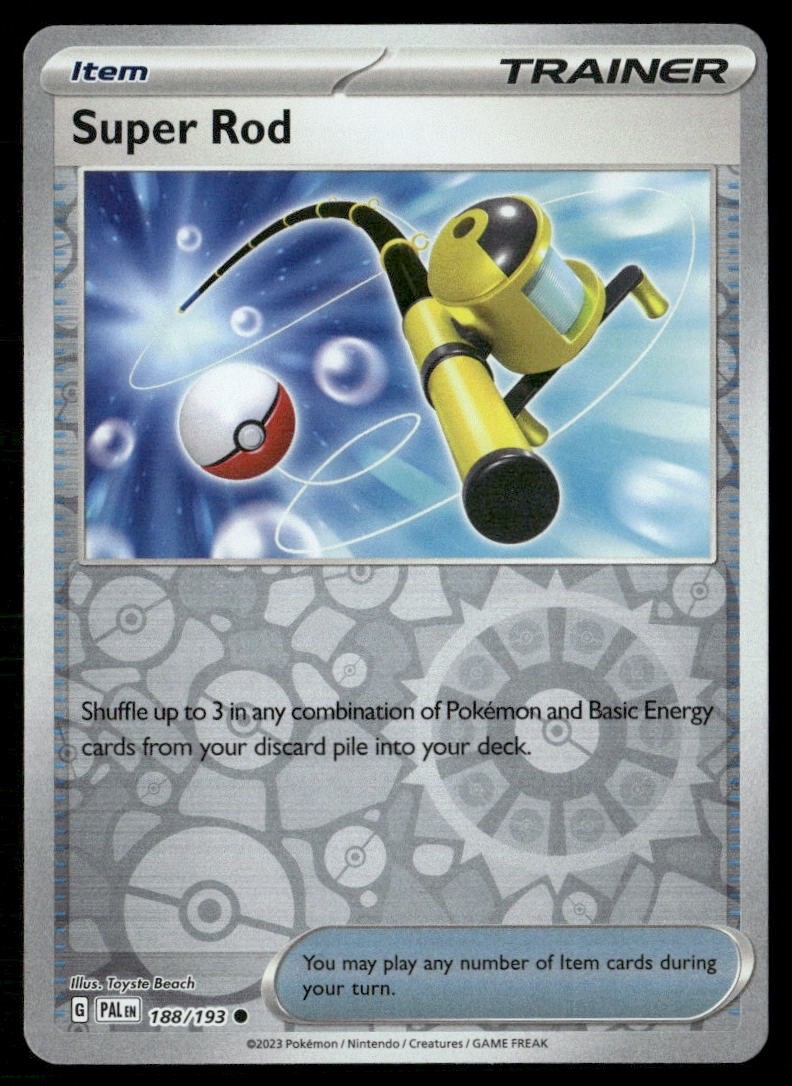 Super Rod 188/193 Paldea Evolved Reverse Holo Pokemon TCG