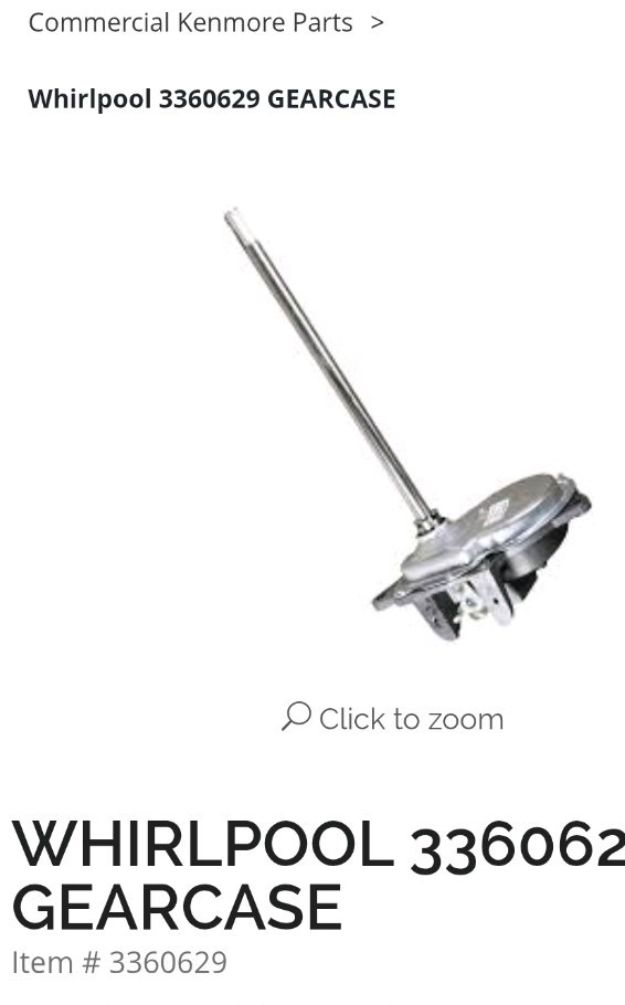 Whirlpool 3360629 Gearcase Silver for Kenmore Washer - Gearcase Replacement Part